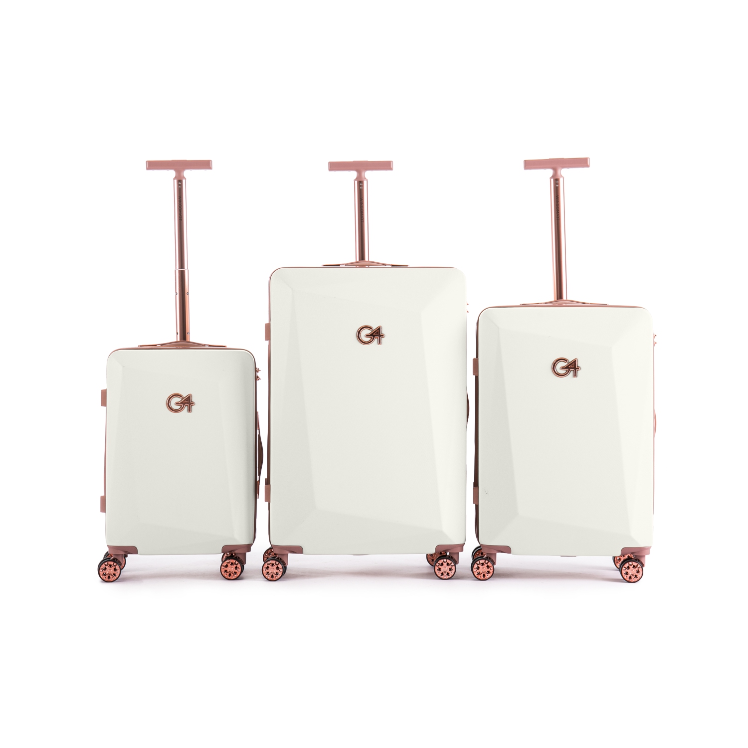 WINGOMART 3-Piece Luggage Set Lightweight Durable PC+ABS Hardshell, Double Spinner Wheels, TSA Lock - 20in/24IN/28in- Sand