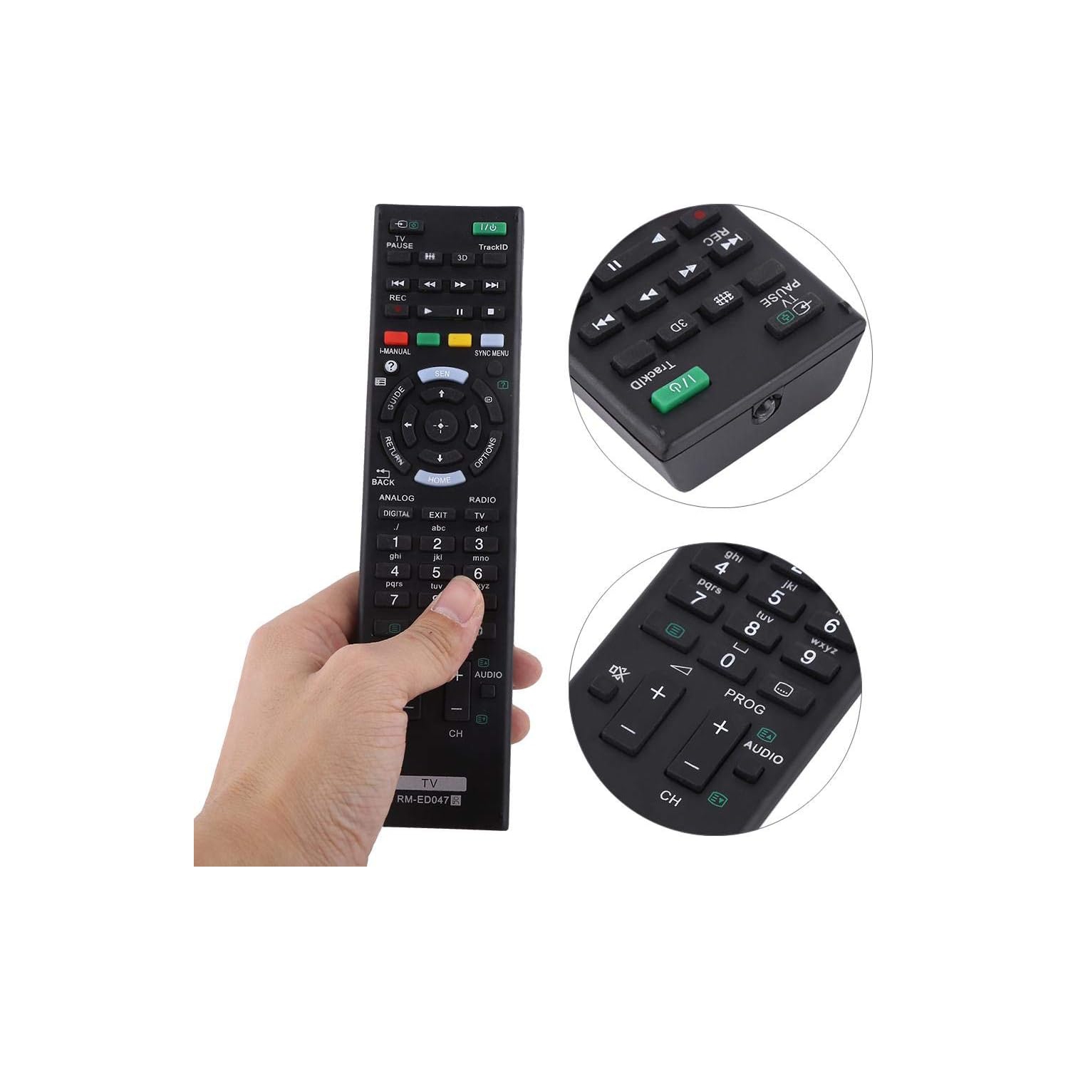 Remote Control, Universal TV Remote Control Replacement Controller for Sony LCD LED Smart TV RM-ED047