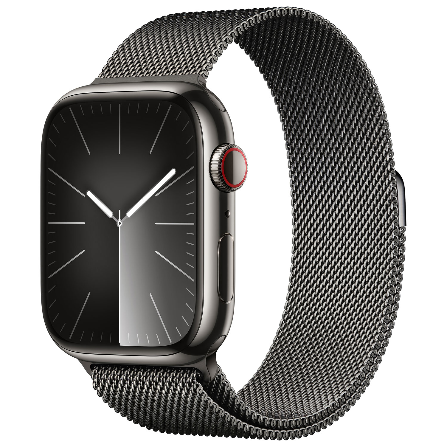 Apple Watch Series 9 (GPS + Cellular) 45mm Graphite Stainless Steel Case with Graphite Milanese Loop