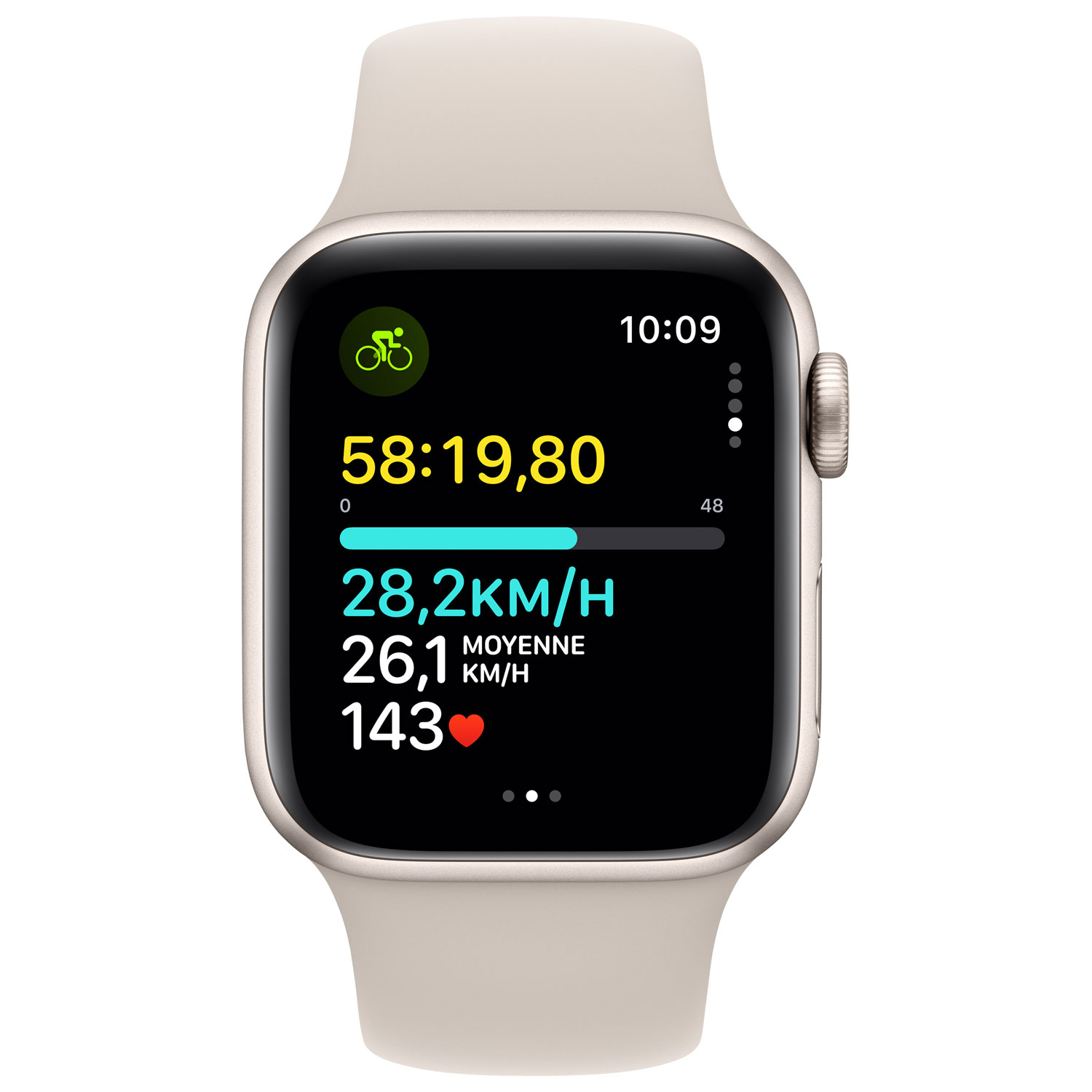 Apple Watch SE de 40 mm avec boîtier en aluminium et bracelet sport comète - Petit/Moyen