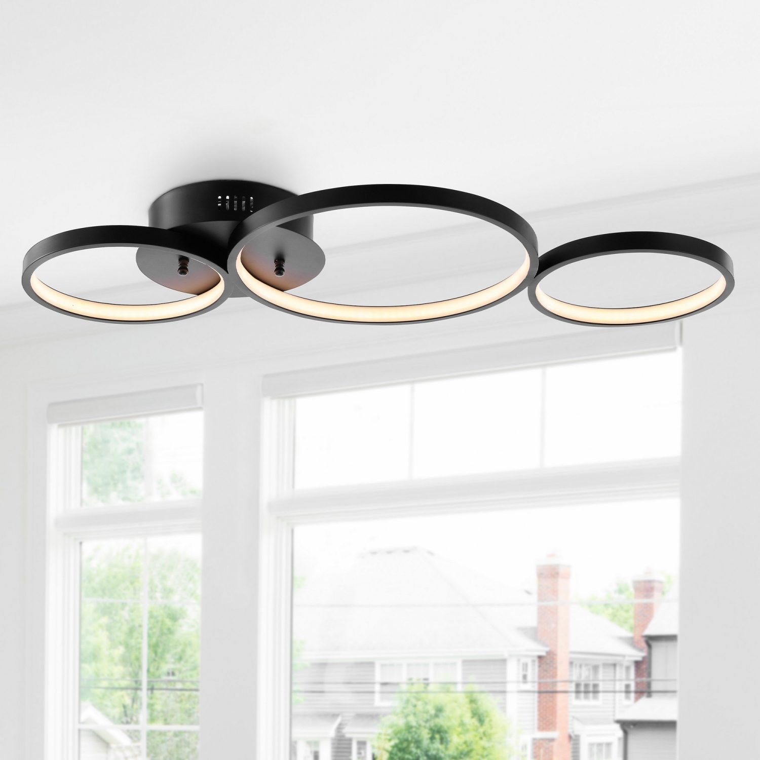 Nube Contemporary Modern Metal Integrated LED Flush Mount