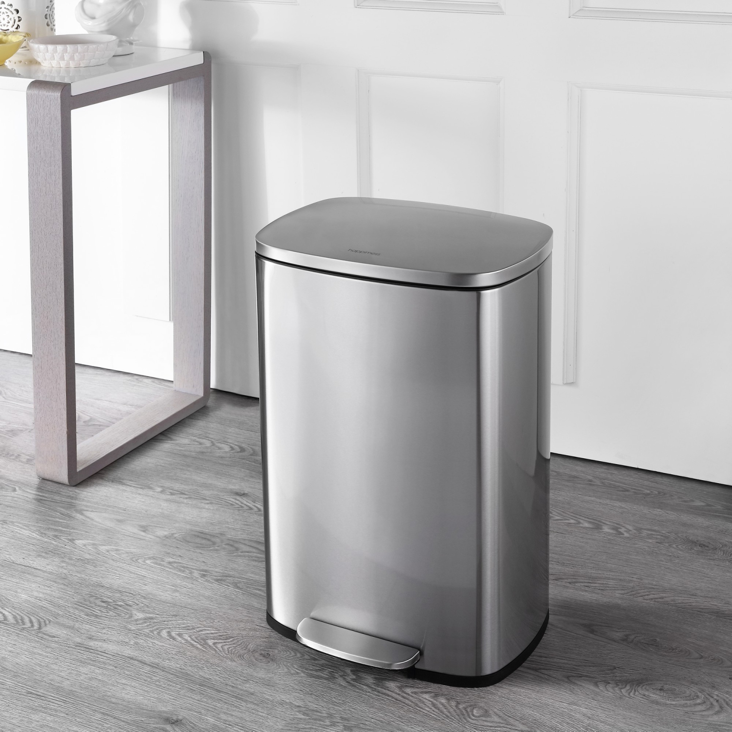 Connor Rectangular Trash Can with Soft-Close Lid and Mini Trash Can