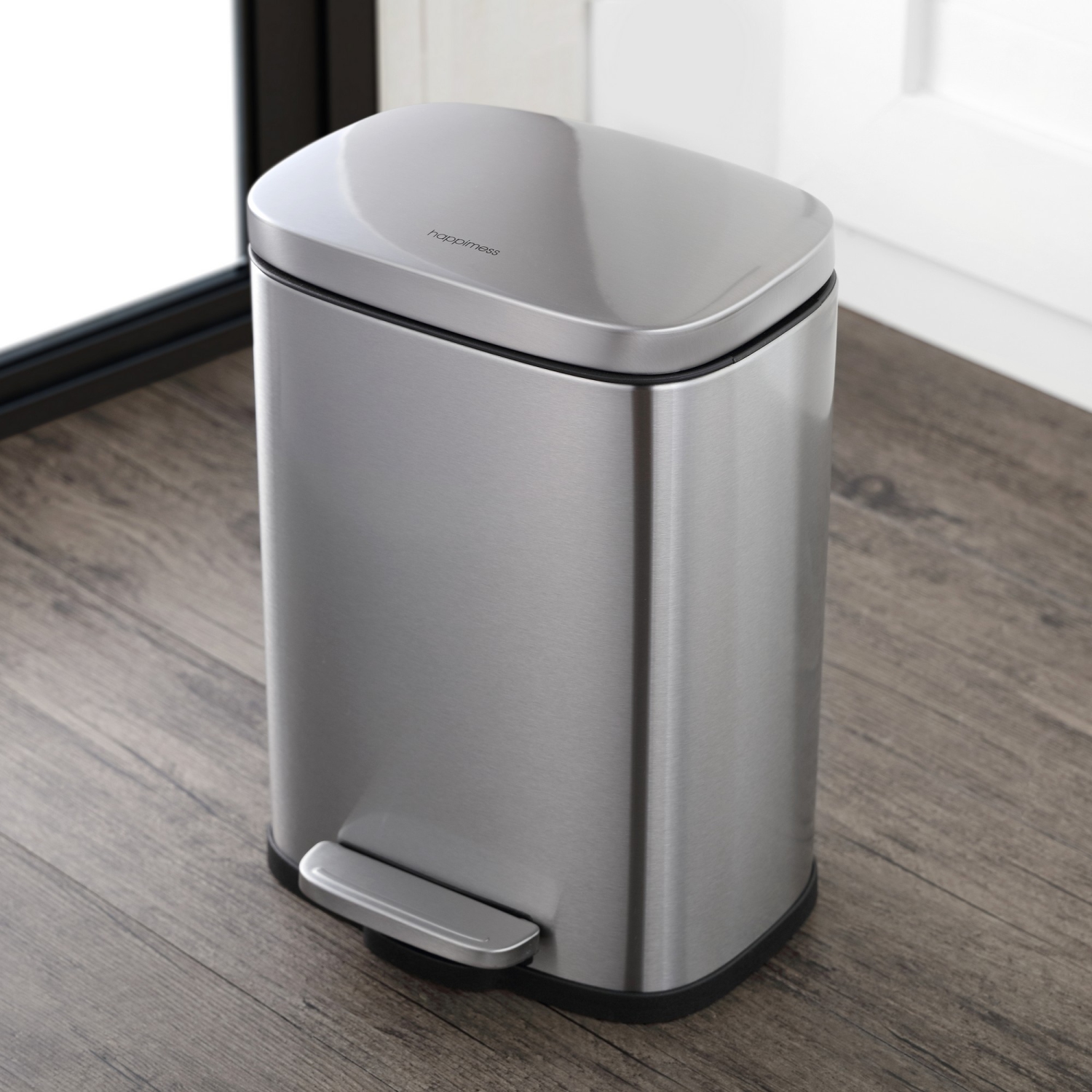 Connor Rectangular Trash Can with Soft-Close Lid and Mini Trash Can