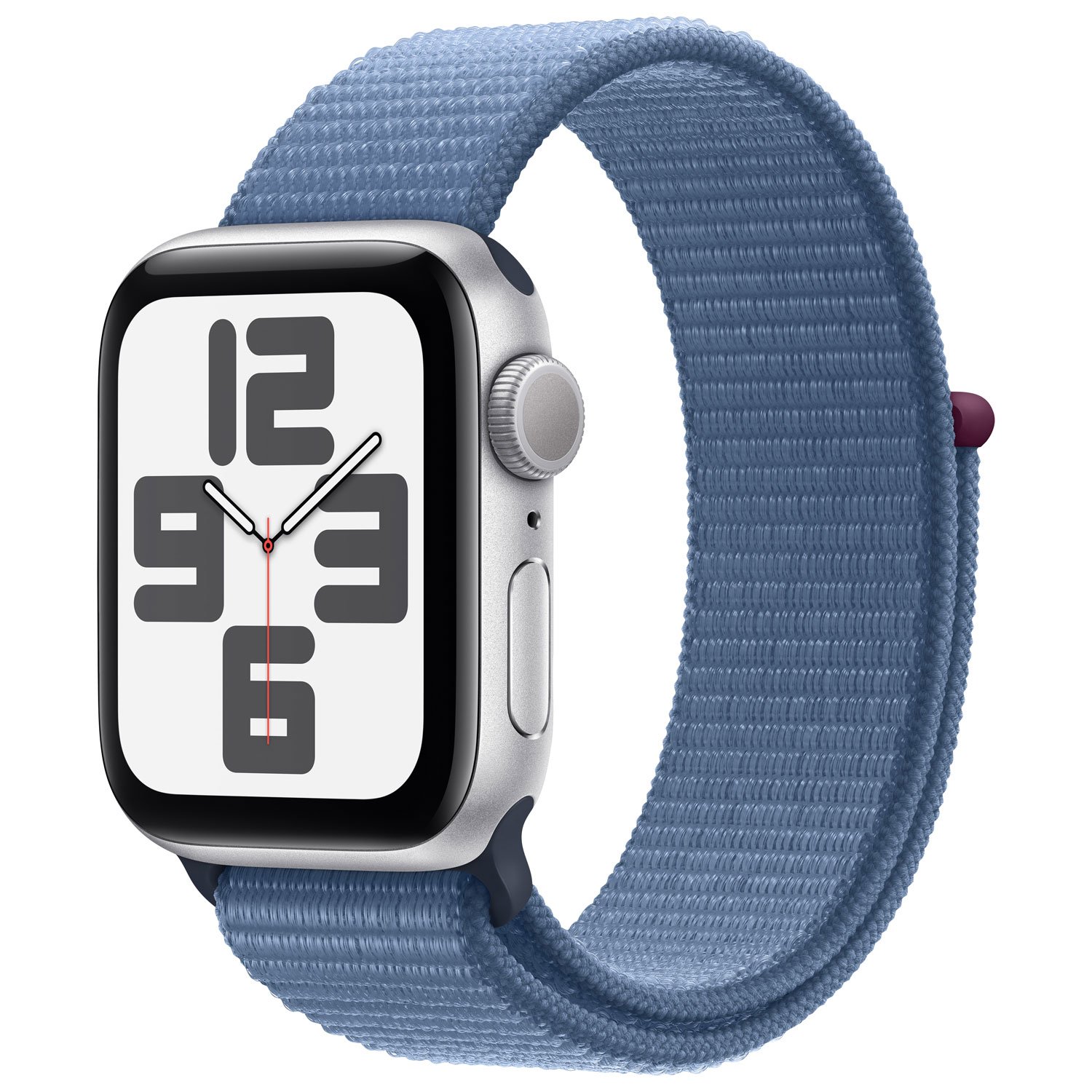 Apple Watch SE (GPS) 40mm Silver Aluminum Case with Winter Blue Sport Band