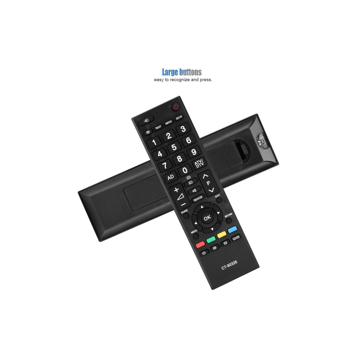 Remplacement de la télécommande de téléviseur CT-90326 de Toshiba pour le CT-90326 CT-90380 CT-90336 CT-90351 de Toshiba