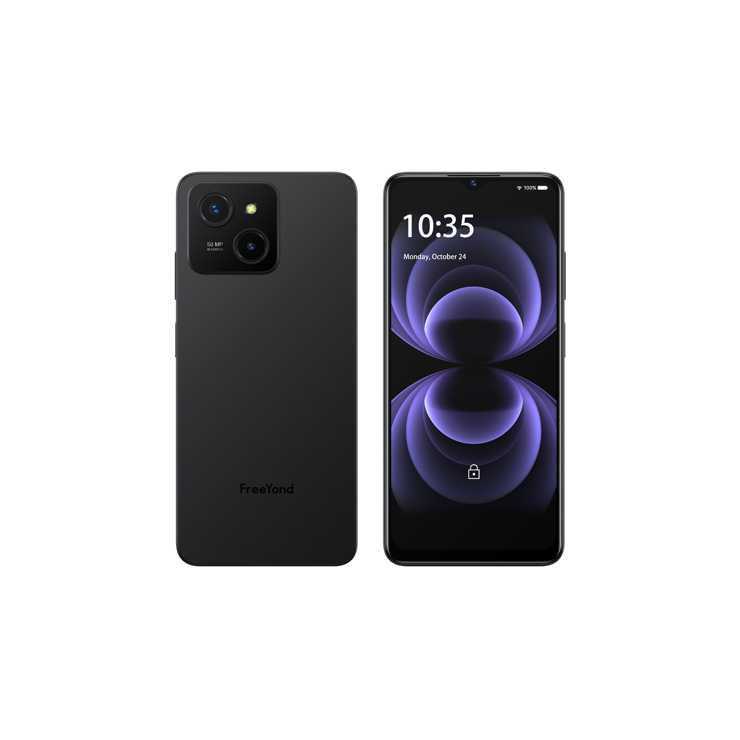 FreeYond M5A Smartphone, FHD+6.6" Display, 256G-Black-Unlocked