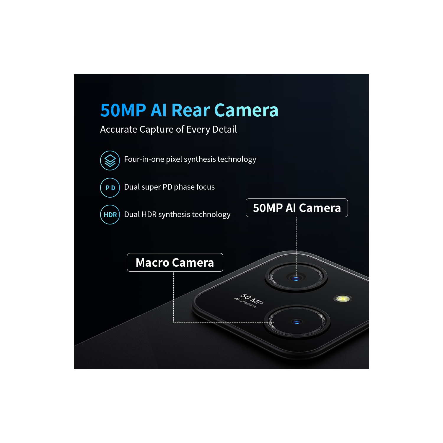 FreeYond M5A Smartphone, FHD+6.6" Display, 256G-Black-Unlocked