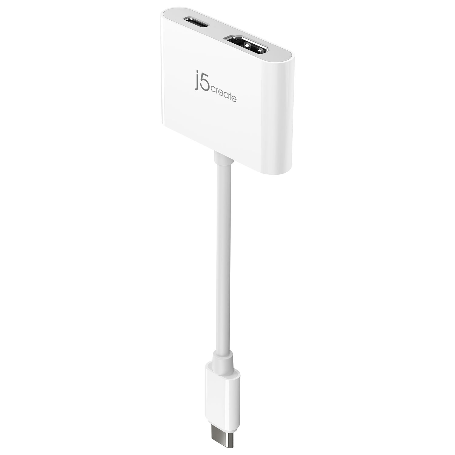 j5create USB-C to 4K HDMI Adapter with Power Delivery - White