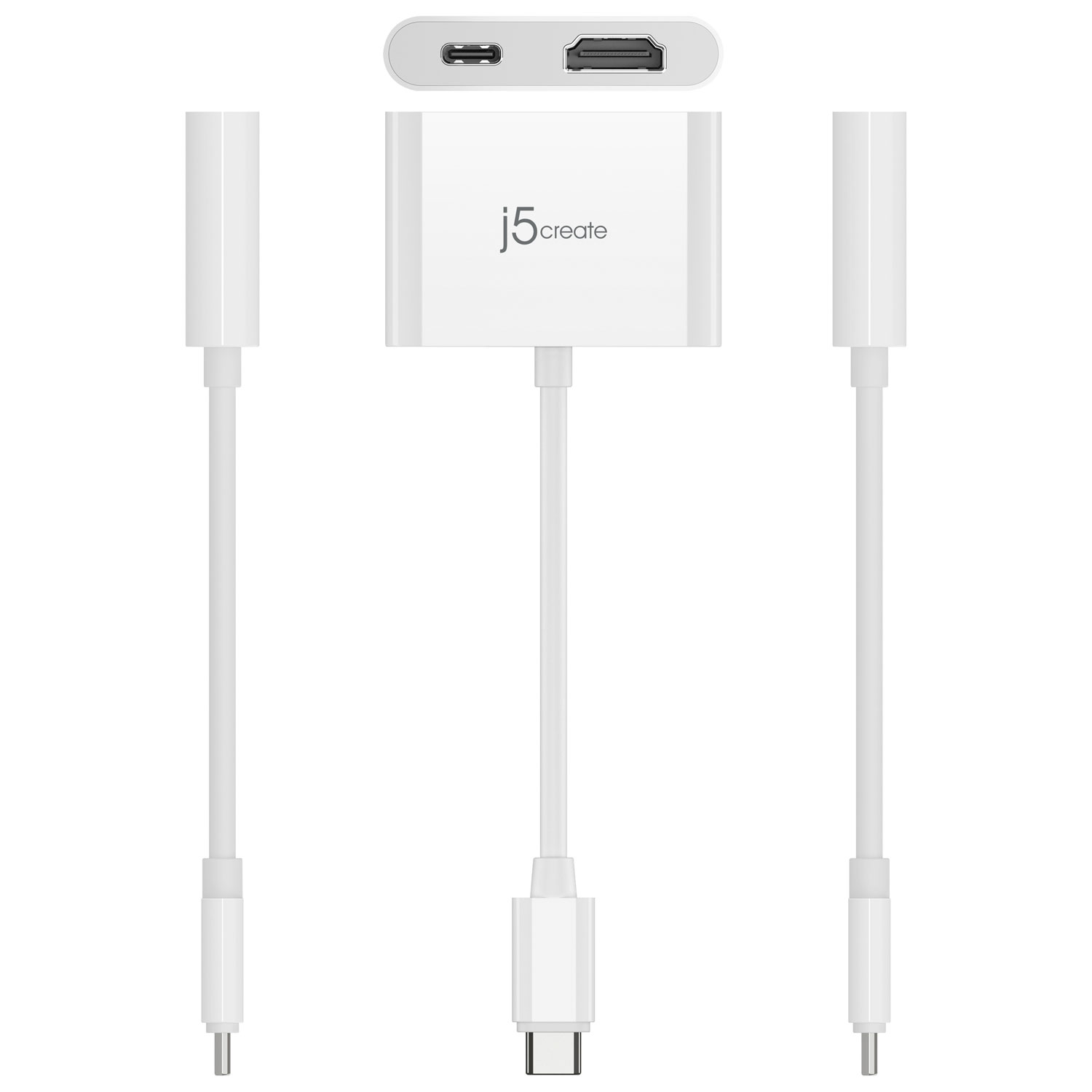 j5create USB-C to 4K HDMI Adapter with Power Delivery - White