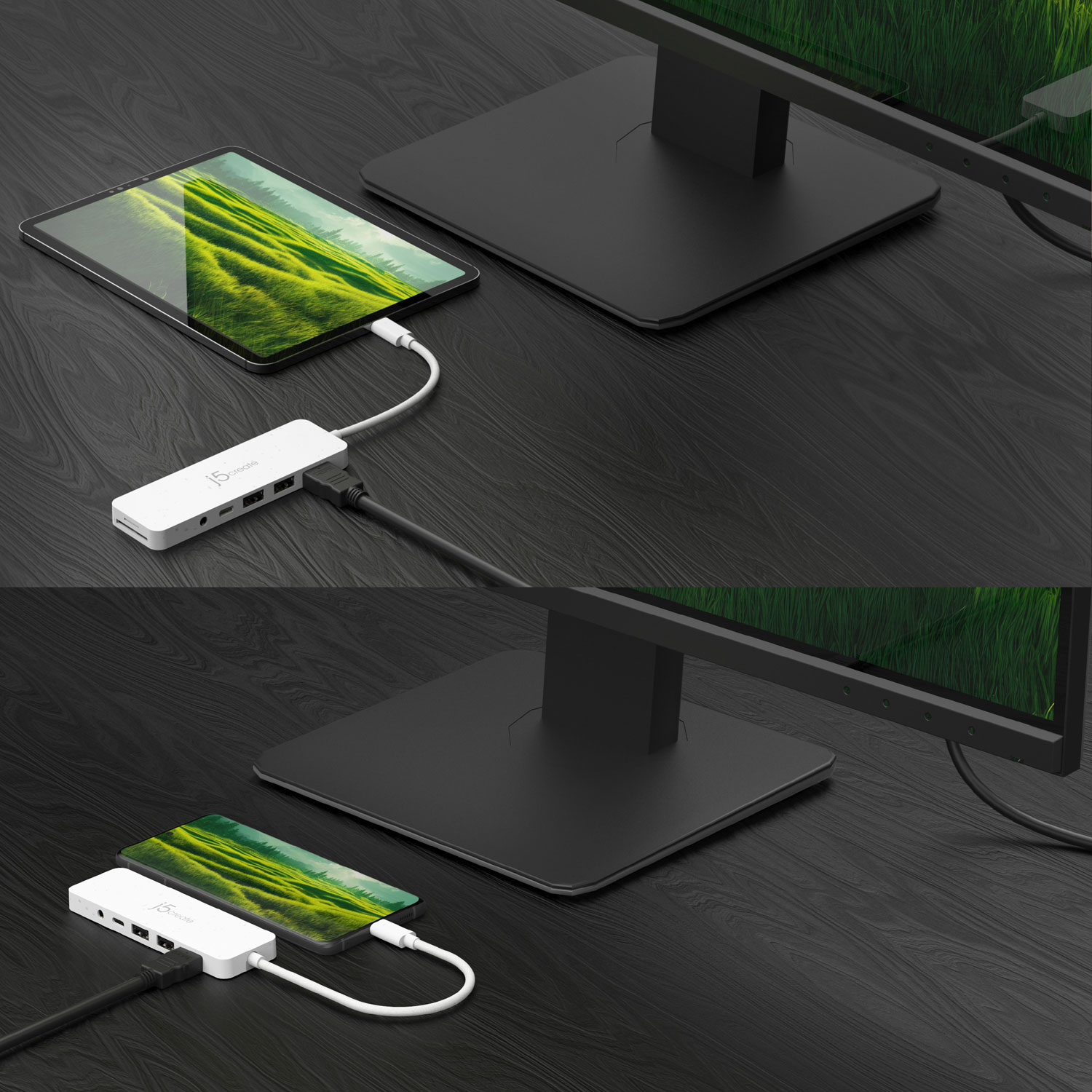 j5create Eco-Friendly USB-C Multi-Port Hub with Power Delivery - Rose
