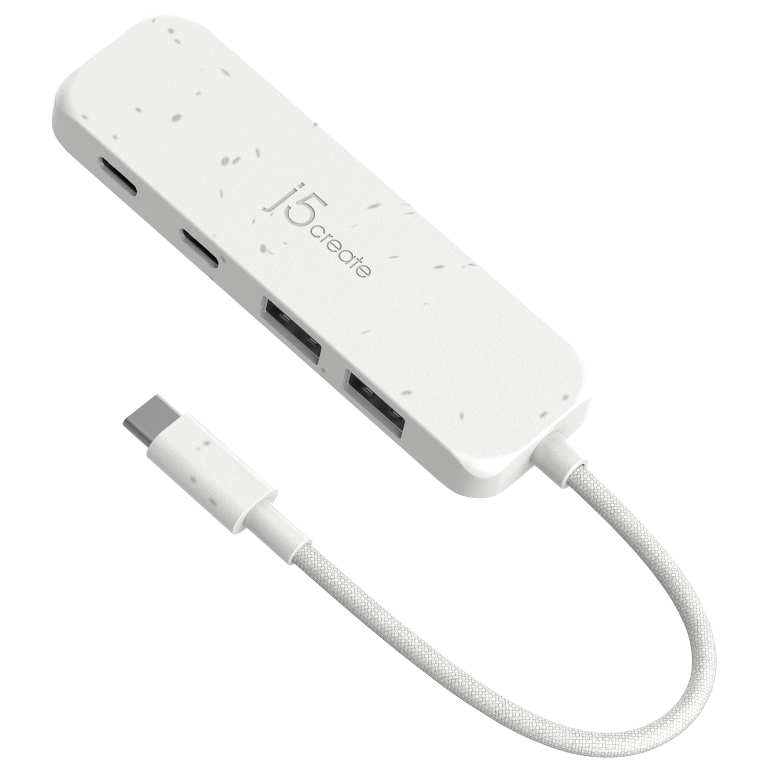 j5create USB-C to Type-C/Type-A Hub - White