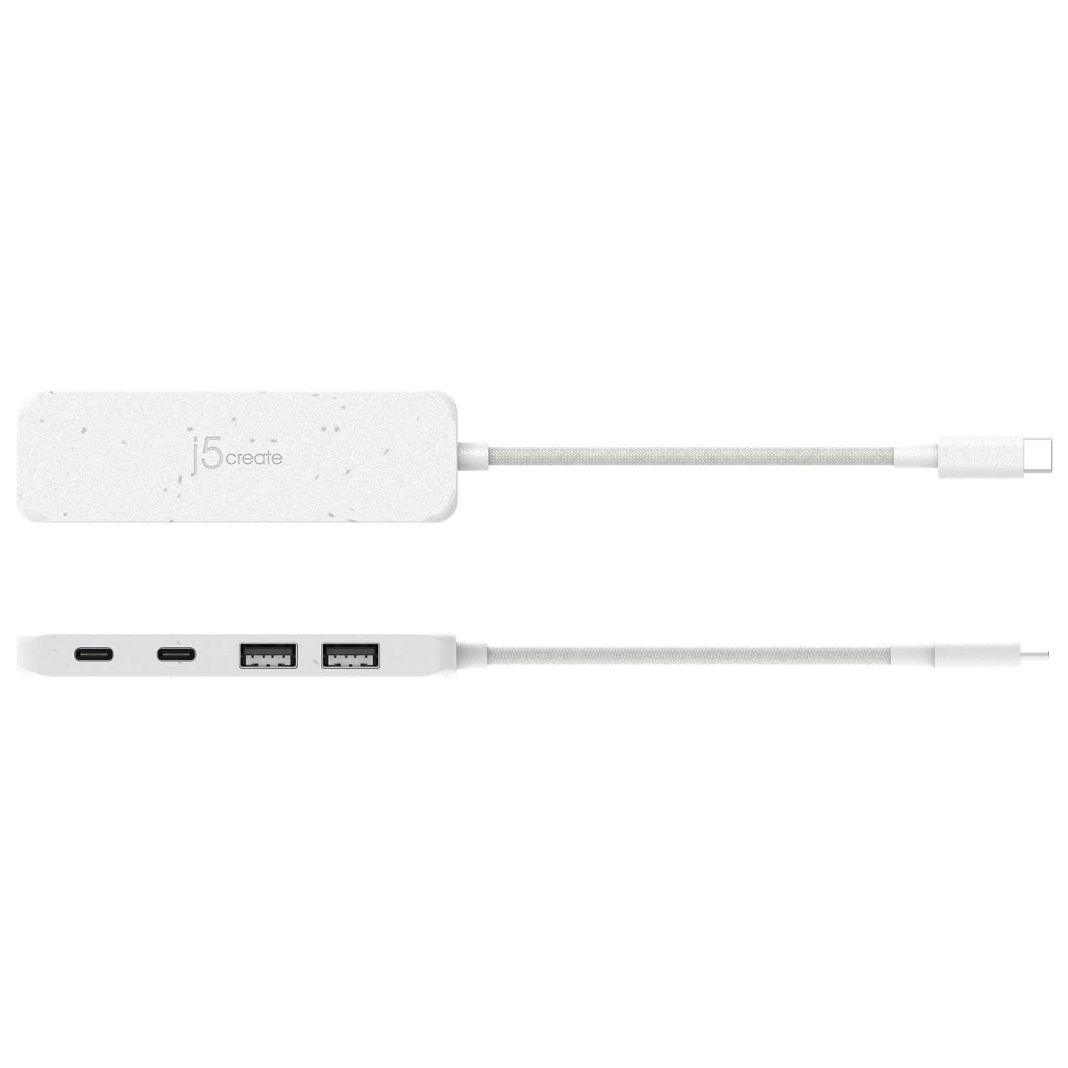 j5create USB-C to Type-C/Type-A Hub - White