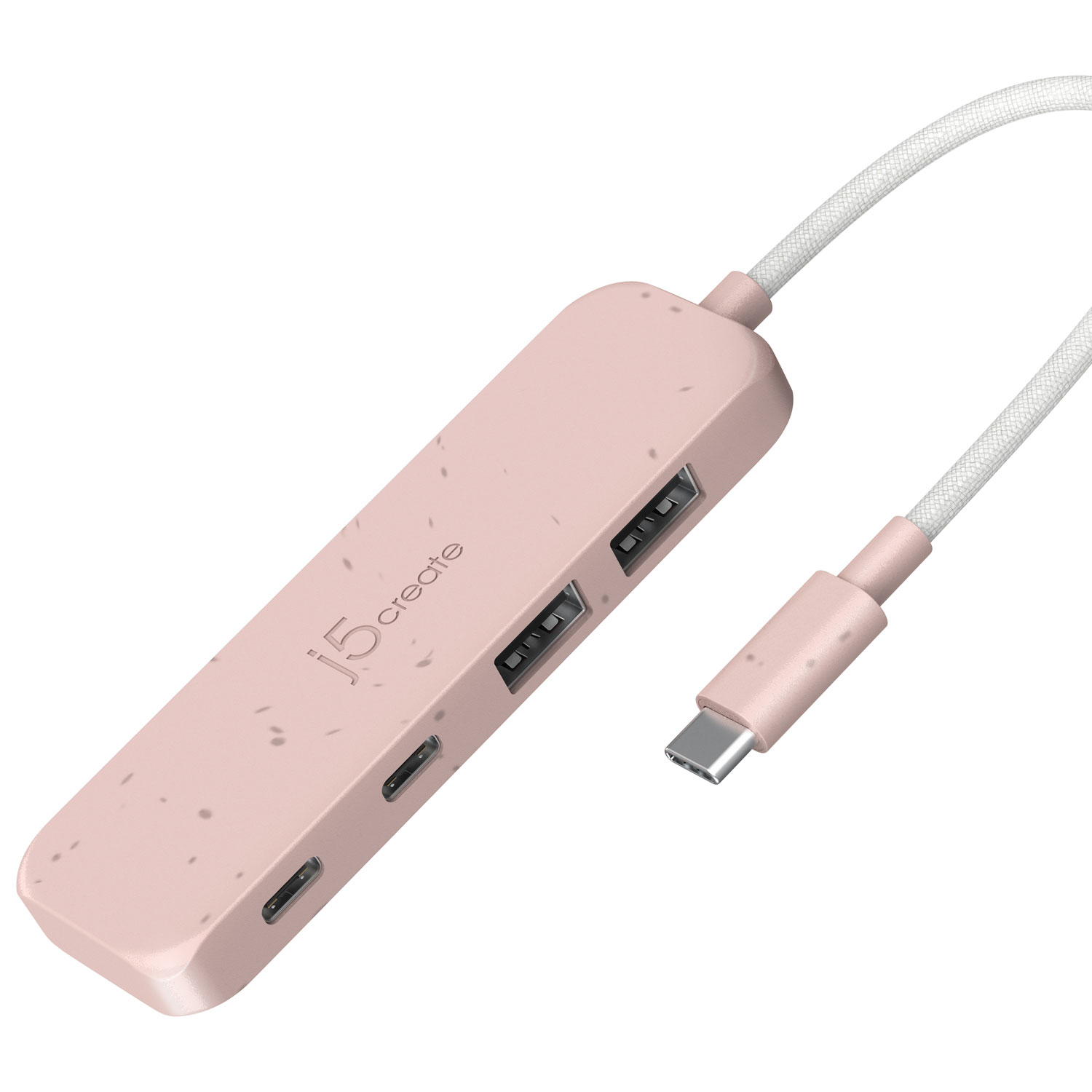 Concentrateur USB-C à type C/type A de j5create - Rose