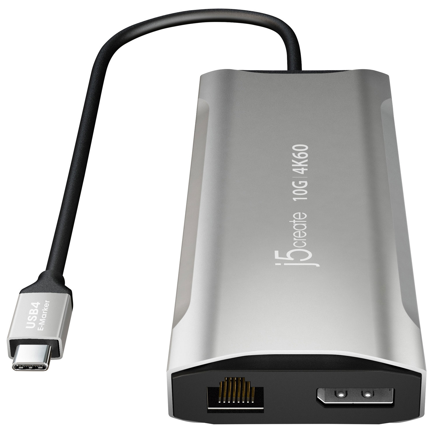 Mini station d'accueil USB-C pour trois moniteurs Elite de j5create - Gris spatial