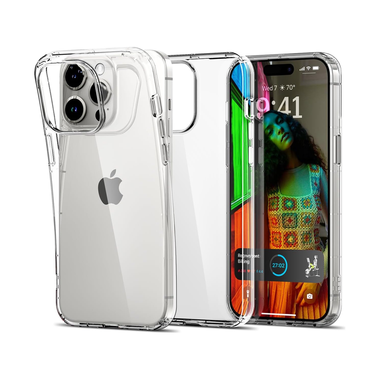 XCRS SOFT TPU Clear Transparent Cover with Hybrid Softshell Case for Apple iPhone 15 Pro 2023