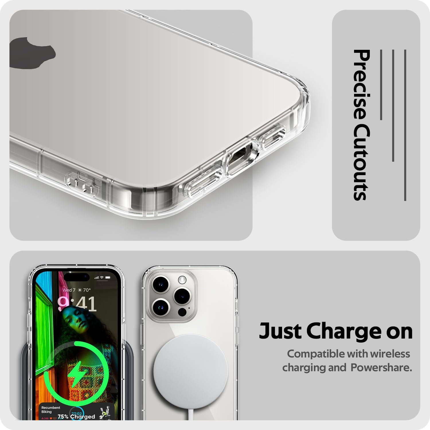 XCRS SOFT TPU Clear Transparent Cover with Hybrid Softshell Case for Apple iPhone 15 Pro 2023