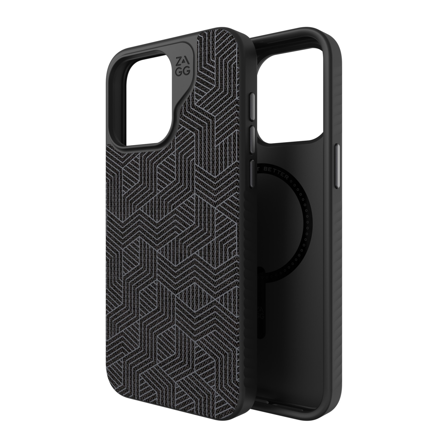 ZAGG London Snap Case compatible with iPhone 15 Pro Max - Black
