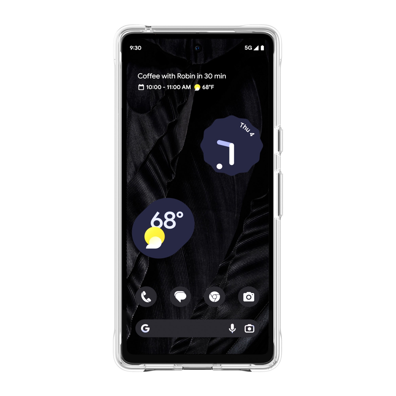 Étui rigide ajusté en plastique Tough Pixel 7a de Case-Mate – translucide