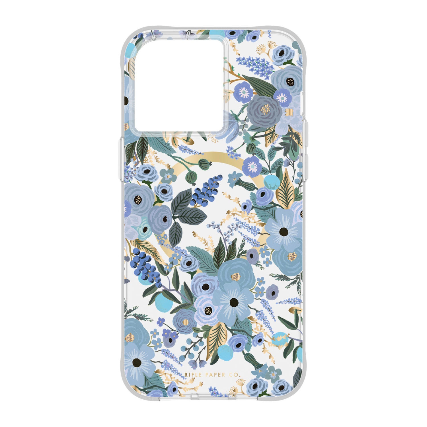 Rifle Paper Rifle Paper MageSafe iPhone 15 Pro Max Plastic Fitted Hard Shell Case – Blue