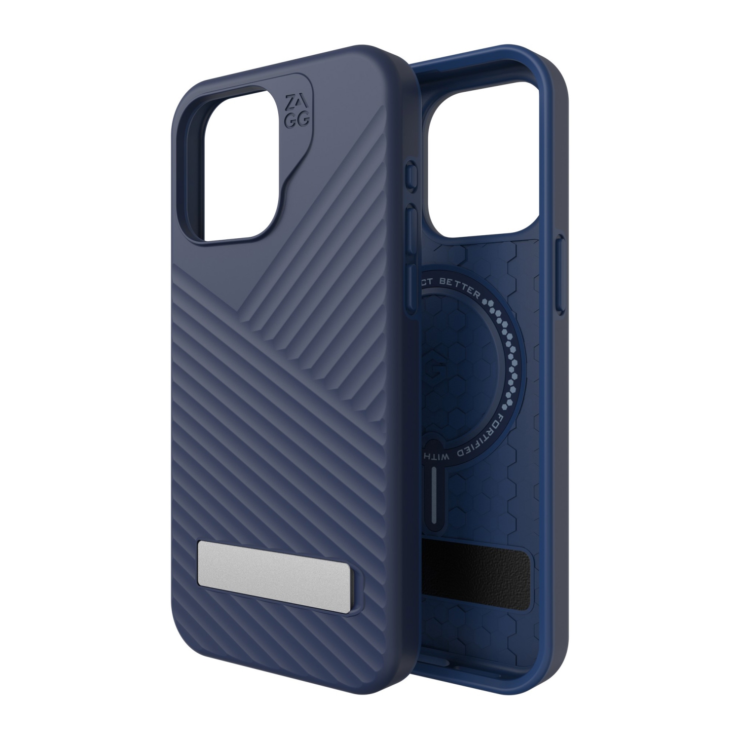 ZAGG Denali Snap Kickstand Case compatible with iPhone 15 Pro Max - blue