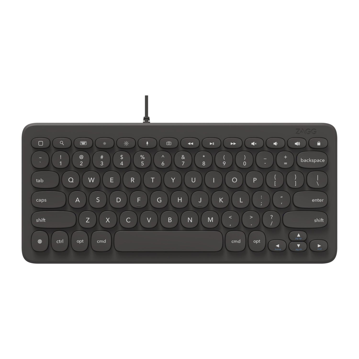 ZAGG Lightning Wired Keyboard 12inch - Black