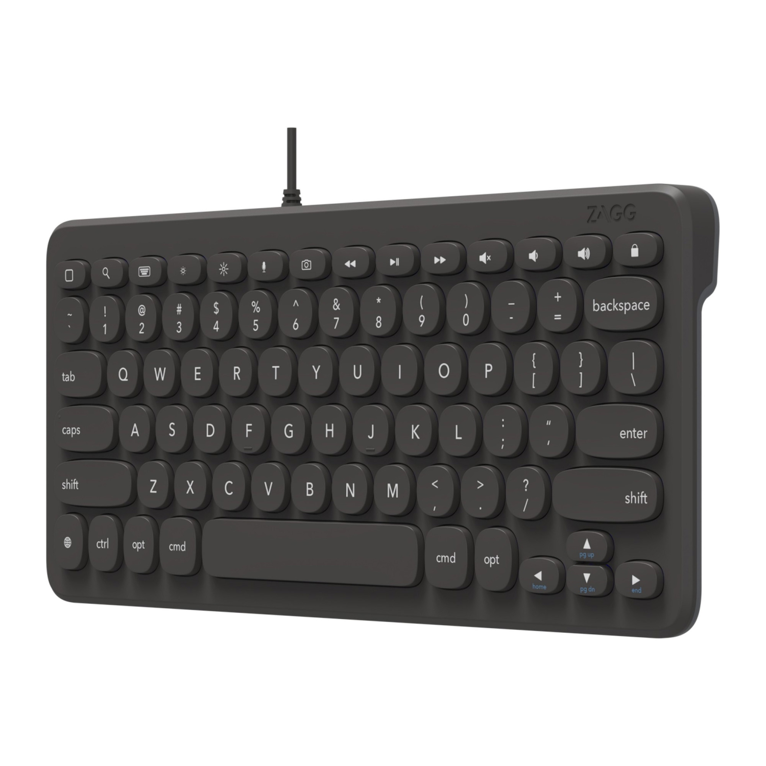 ZAGG Lightning Wired Keyboard 12inch - Black