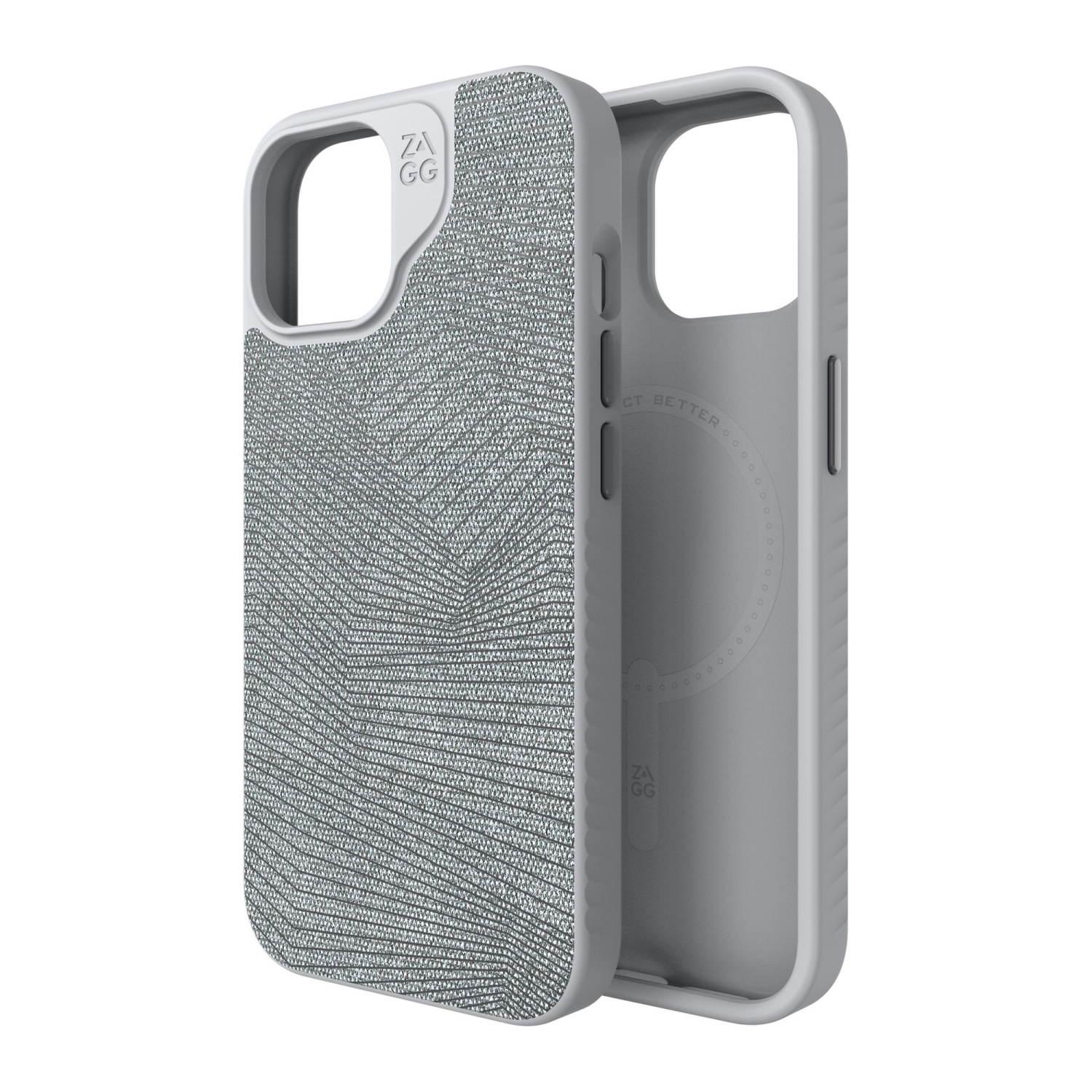 ZAGG London Snap Case compatible with iPhone: 15, 14, 13 - Gray