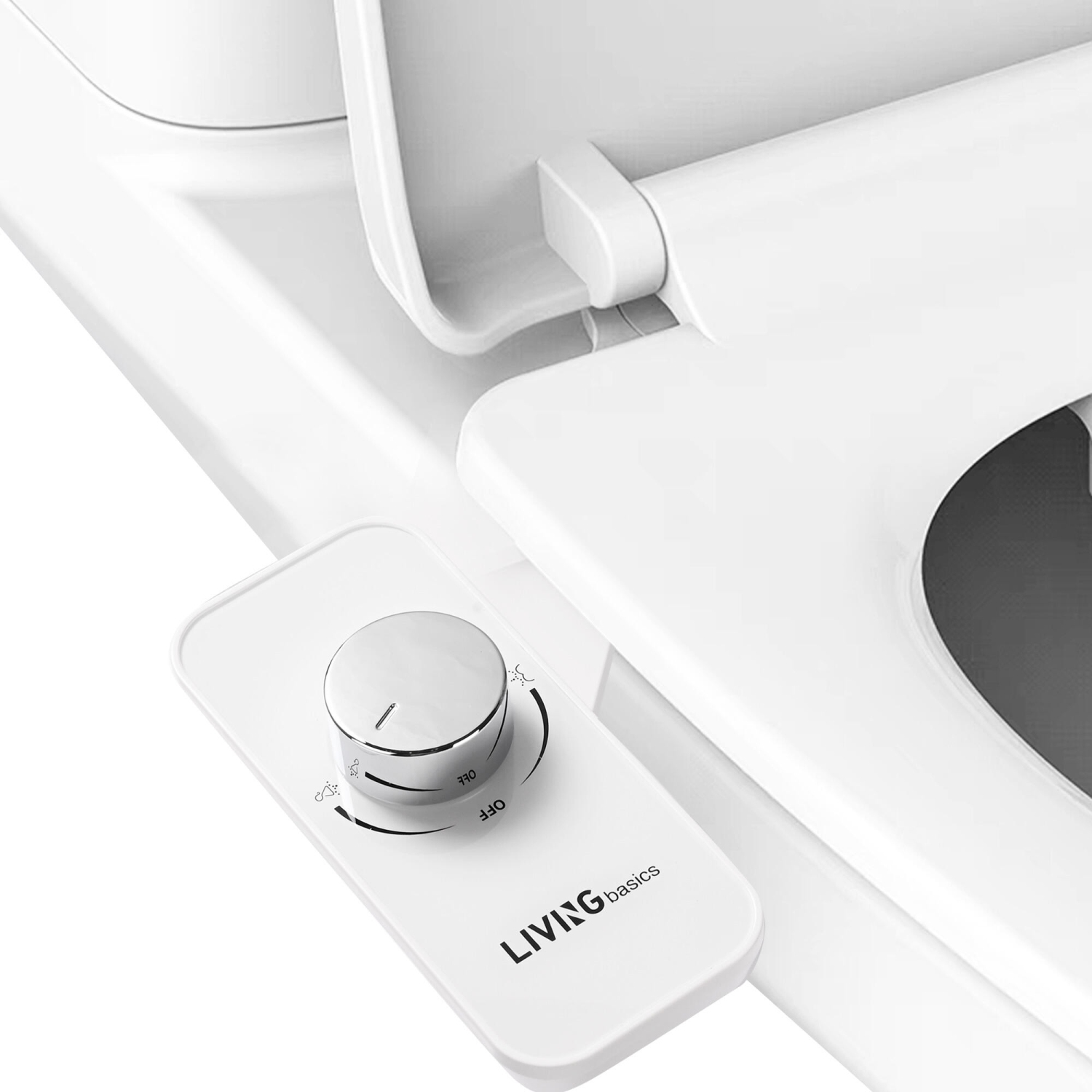Ultra-Thin Toilet Bidet Attachment, Dual Nozzle Self Cleaning Bidet Toilet Non-Electric with Adjustable Water Pressure