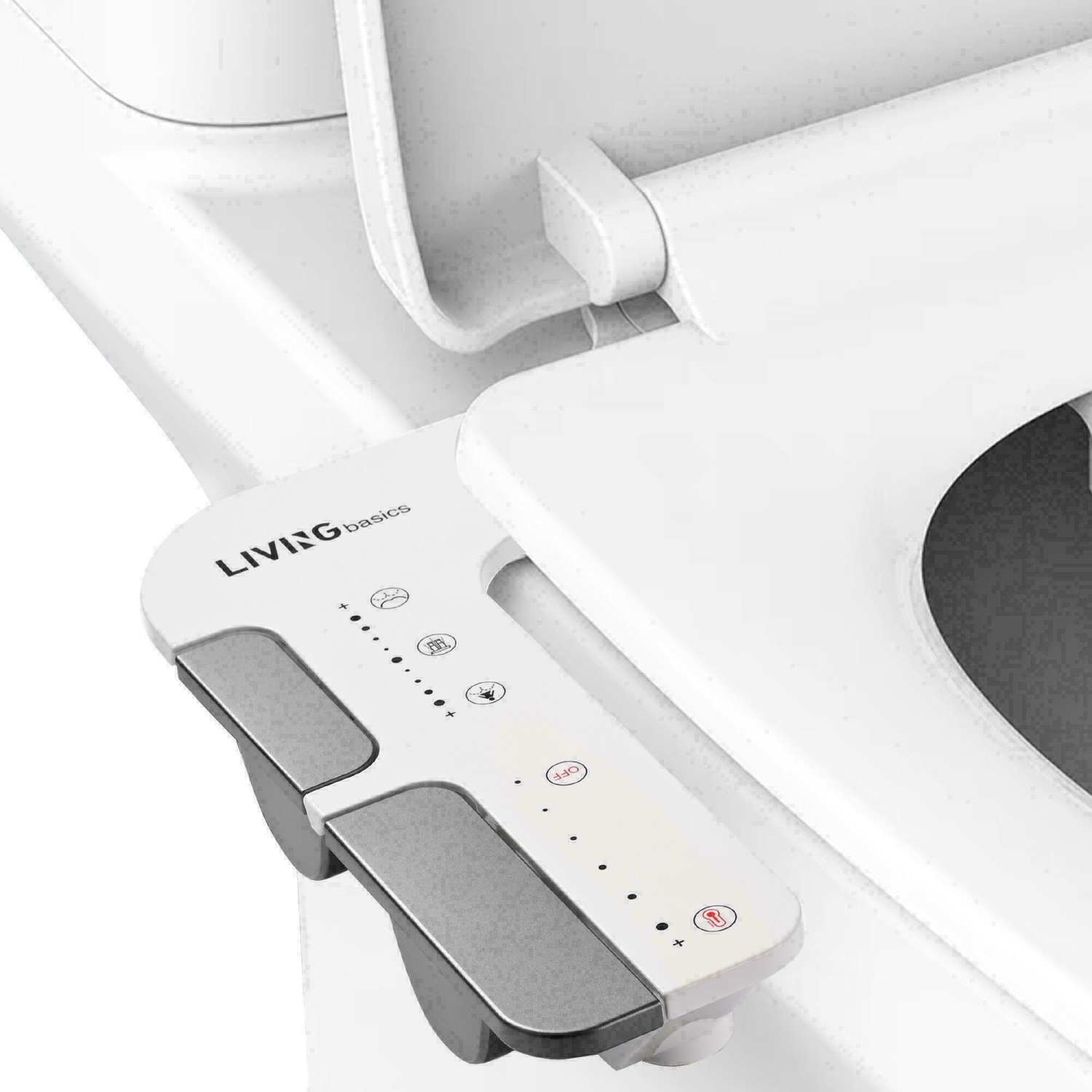 LIVINGbasics Ultra-Slim Bidet Attachment for Toilet Hot and Cold Self Cleaning Non-Electric Bidet