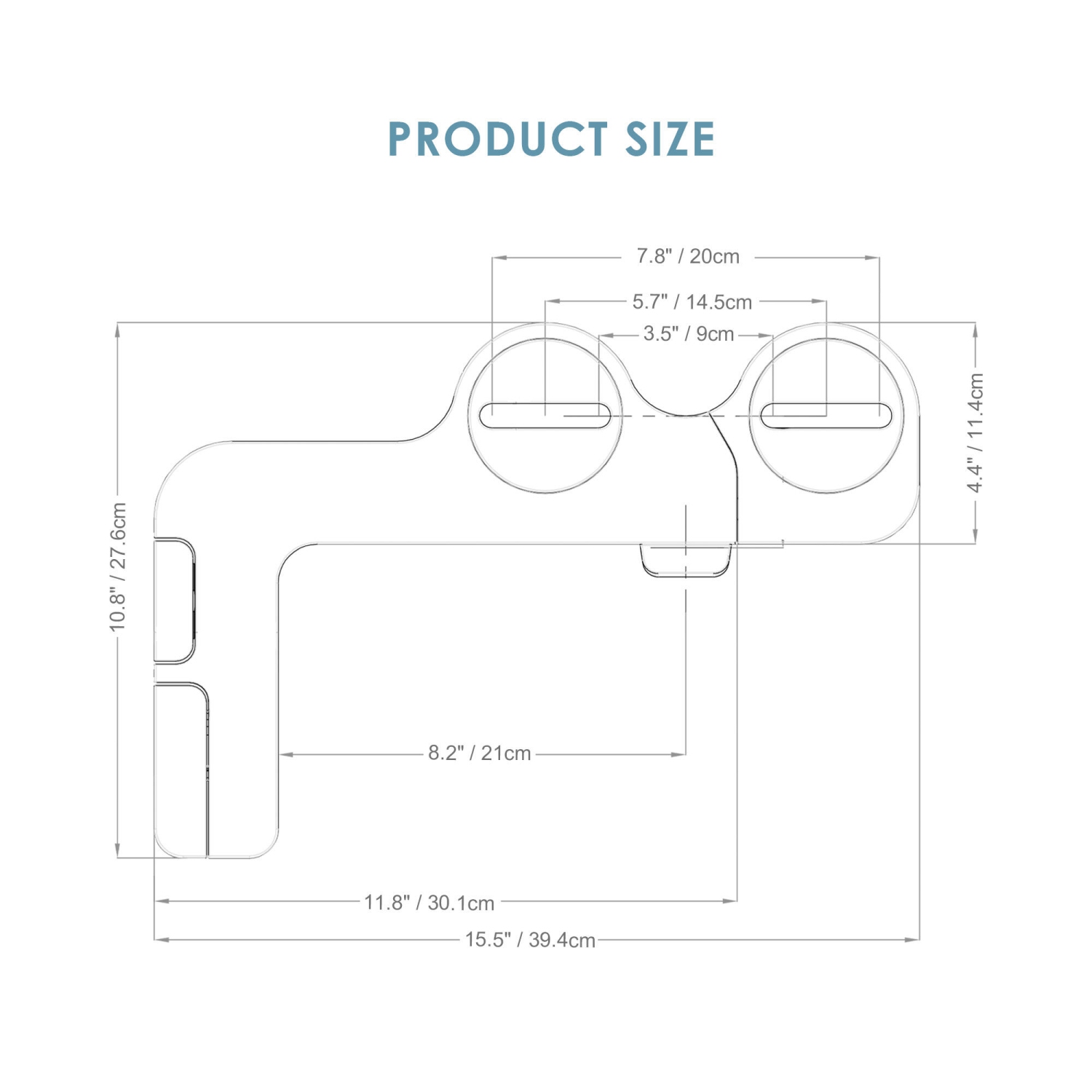 LIVINGbasics Ultra-Slim Bidet Attachment for Toilet Hot and Cold Self Cleaning Non-Electric Bidet