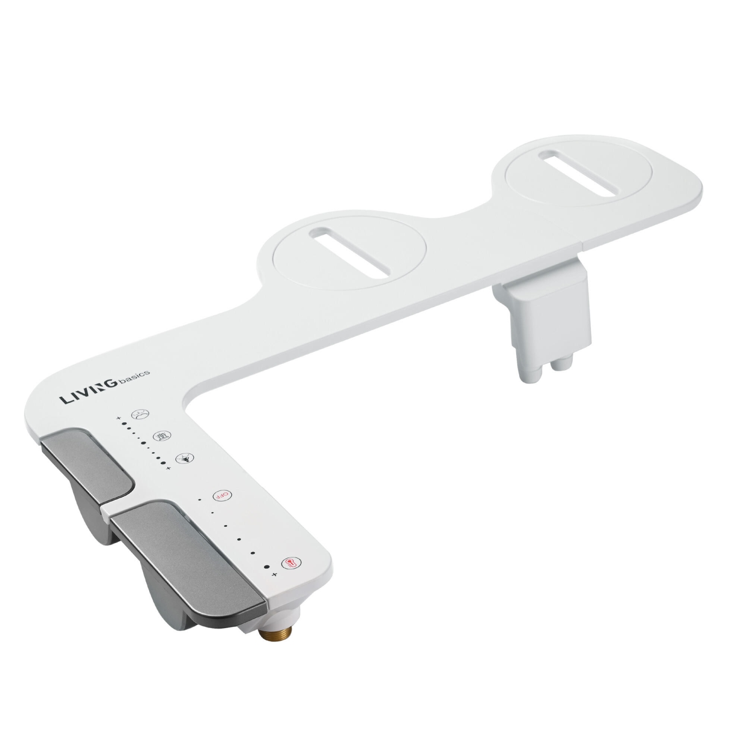 LIVINGbasics Ultra-Slim Bidet Attachment for Toilet Hot and Cold Self Cleaning Non-Electric Bidet