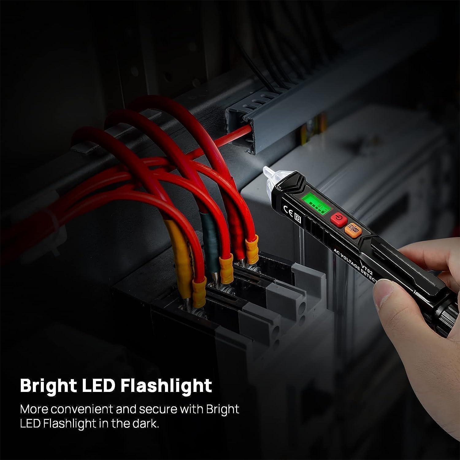 Contact AC Voltage Tester with Adjustable Sensitivity, LCD Display -VT02