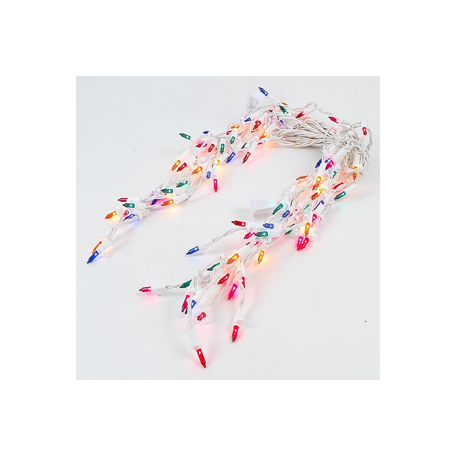 Novelty Lights 9 Foot Clear Outdoor Christmas Icicle Light Set, White Wire, Medium Drop, 100 Light