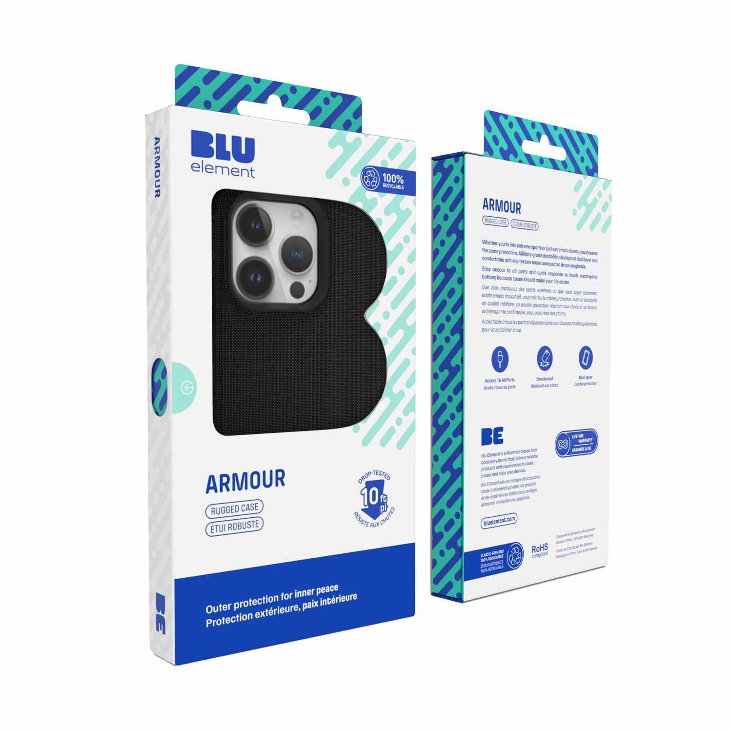 Blu Element Armour Rugged MagSafe Case | Made for iPhone 16e/15/14/13 | Black