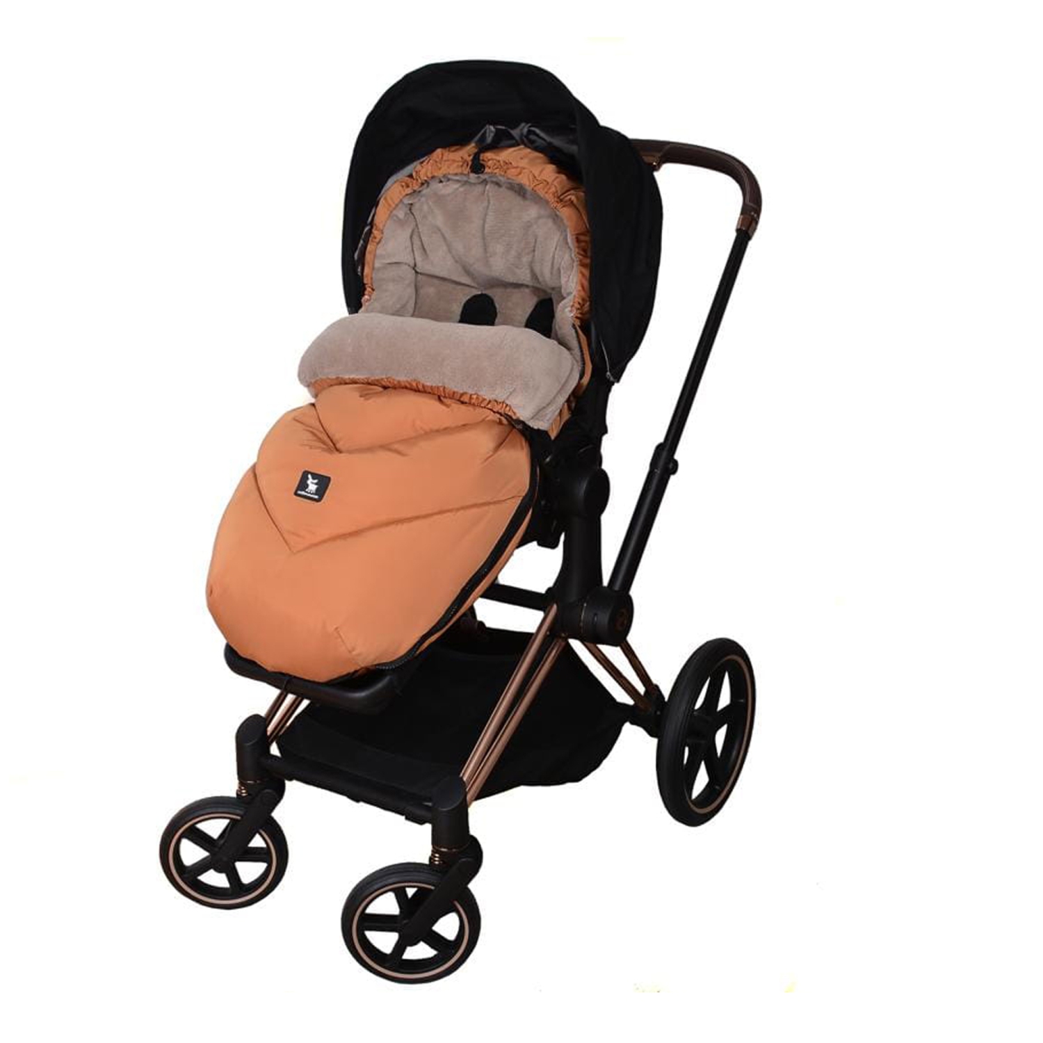 Chancelière en coton pour poussette Moose - Gris