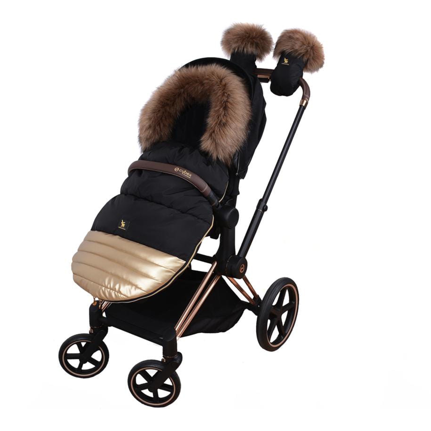 Cotton Moose Shine Stroller Footmuff - Gold