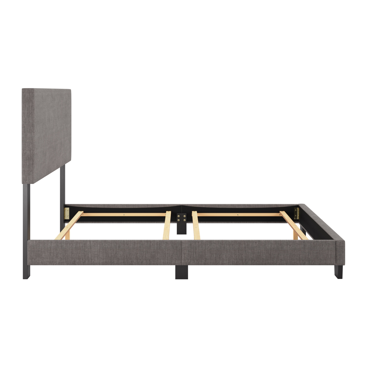 Cadre de lit rembourré moderne Celeste de CorLiving pour lit double avec tête de lit, bleu