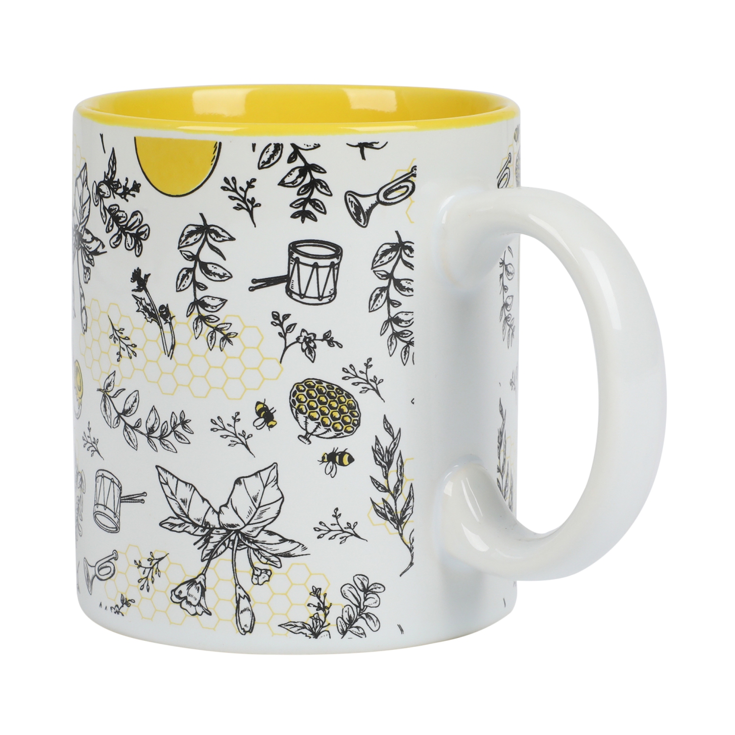 Winnie l'ourson avec peigne au miel et feuilles fond de tasse en céramique 16&nbsp;oz