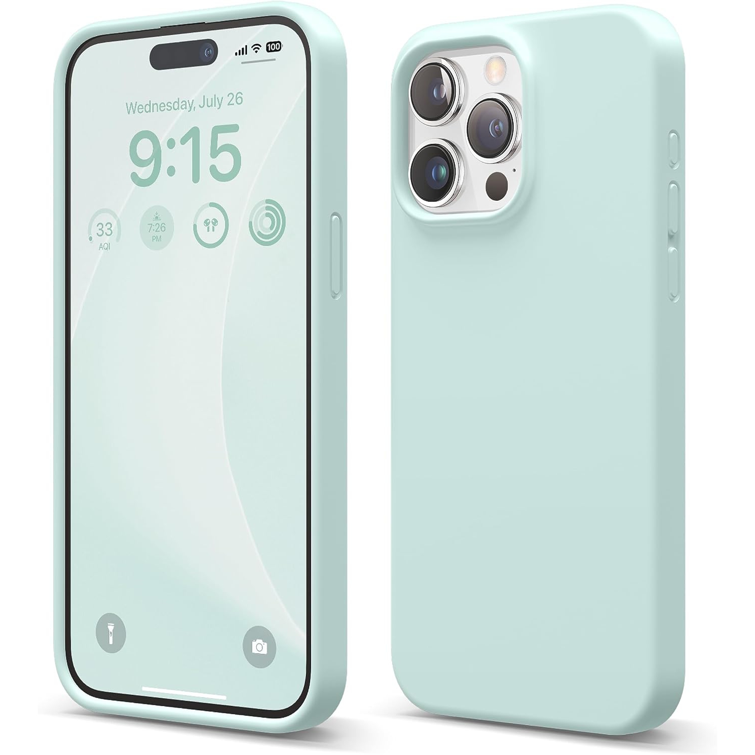 elago Compatible with iPhone 15 Pro Case, Liquid Silicone Case, Full Body Protective Cover, Shockproof, Slim Phone Case, Anti-Scratch Soft Microfiber