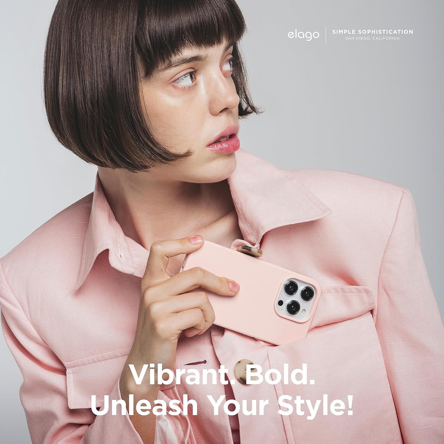 elago Compatible with iPhone 15 Pro Case, Liquid Silicone Case, Full Body Protective Cover, Shockproof, Slim Phone Case, Anti-Scratch Soft Microfiber