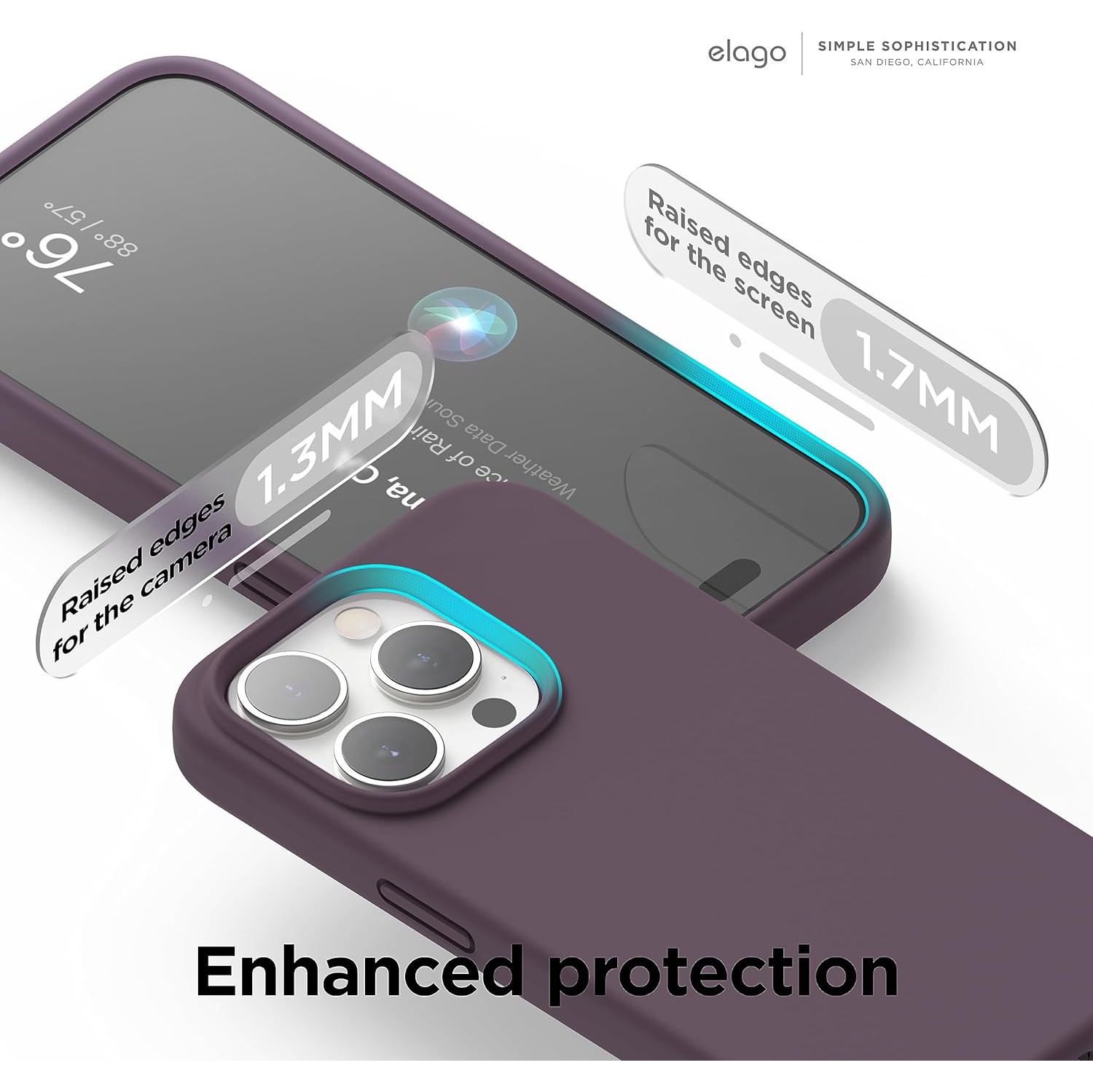 elago Compatible with iPhone 15 Pro Case, Liquid Silicone Case, Full Body Protective Cover, Shockproof, Slim Phone Case, Anti-Scratch Soft Microfiber