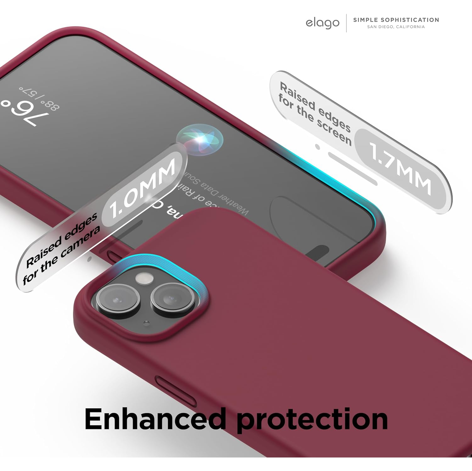 elago Compatible with iPhone 15 Case, Liquid Silicone Case, Full Body Protective Cover, Shockproof, Slim Phone Case, Anti-Scratch Soft Microfiber