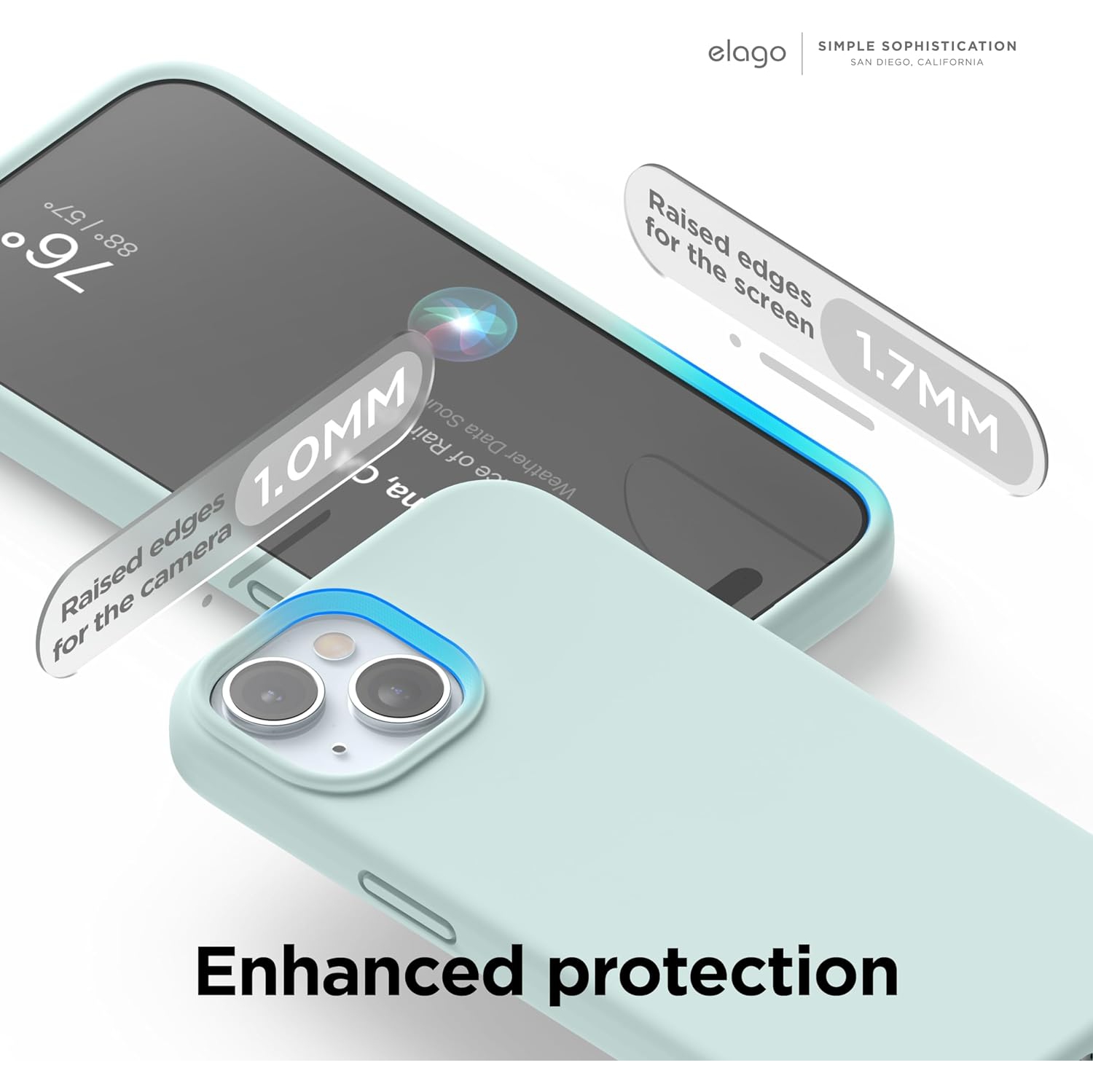 Elago compatible avec l’étui iPhone 15, l’étui en silicone liquide, l’étui protecteur intégral, antichoc, l’étui mince pour téléphone, doublure douce