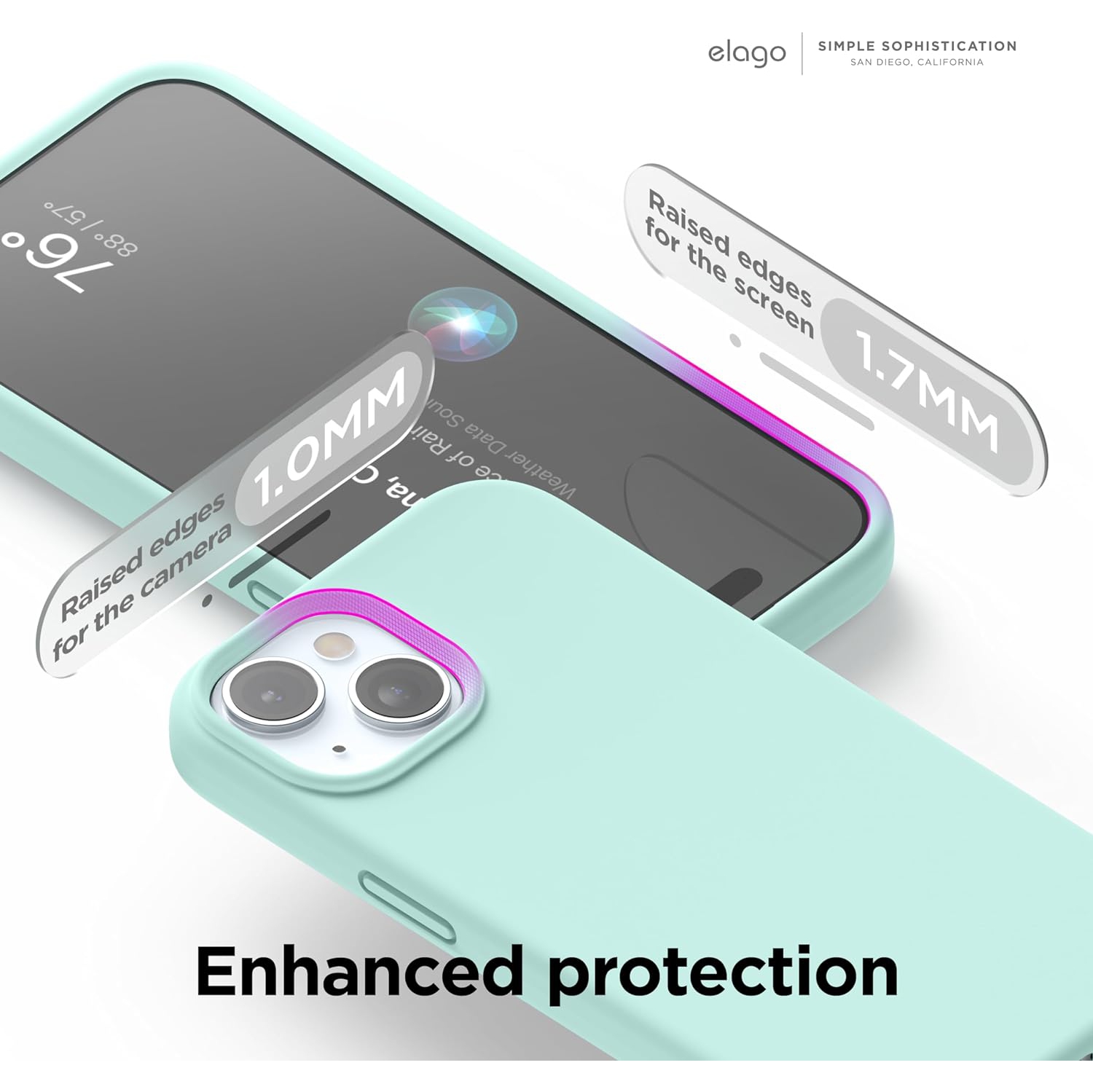 Elago compatible avec l'étui iPhone 15, l'étui en silicone liquide, l'étui protecteur intégral, antichoc, l'étui mince pour téléphone, la doublure