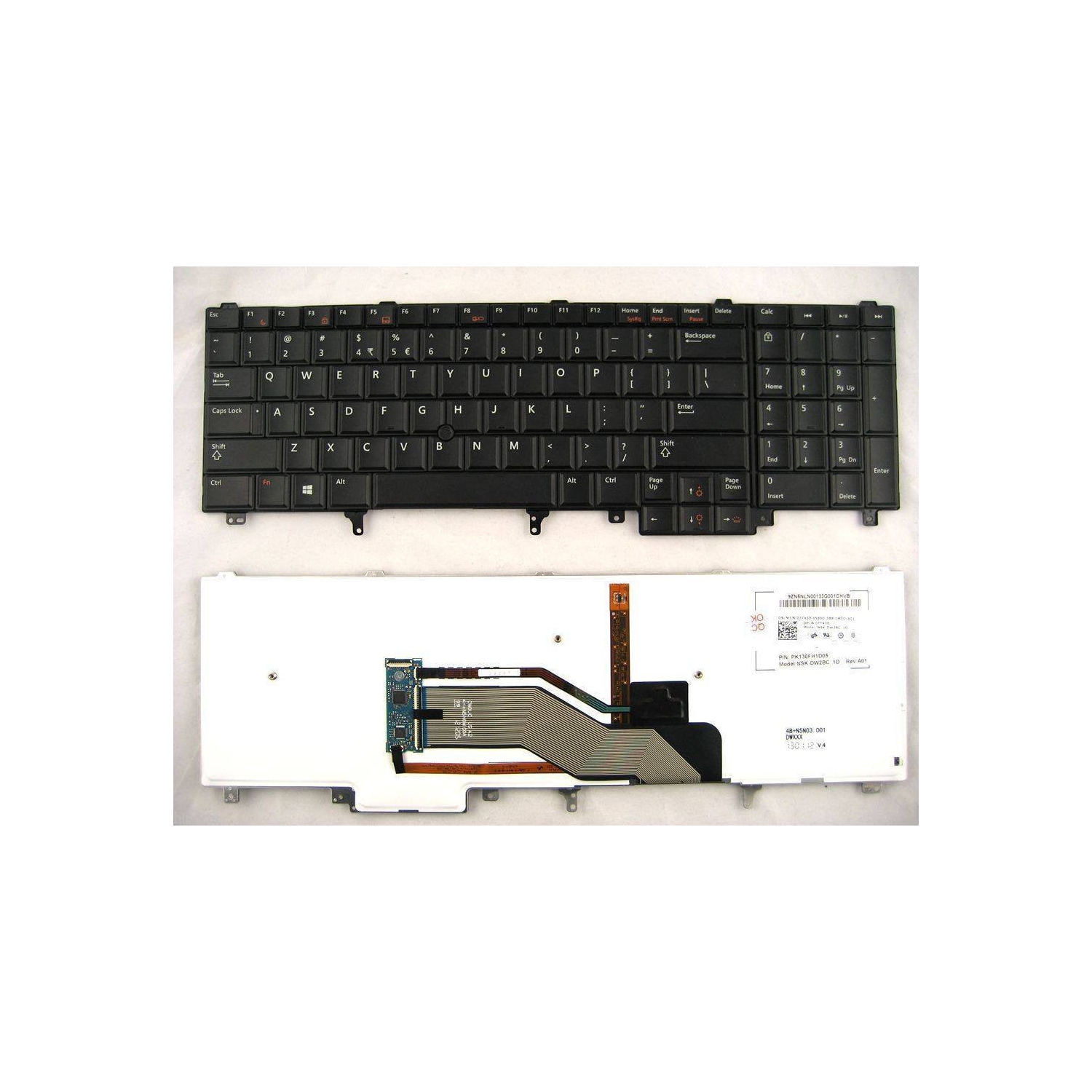 Used Dell Latitude E5520 E5530 E6520 E6530 E6540 Backlit Keyboard HG3G3 90KRN