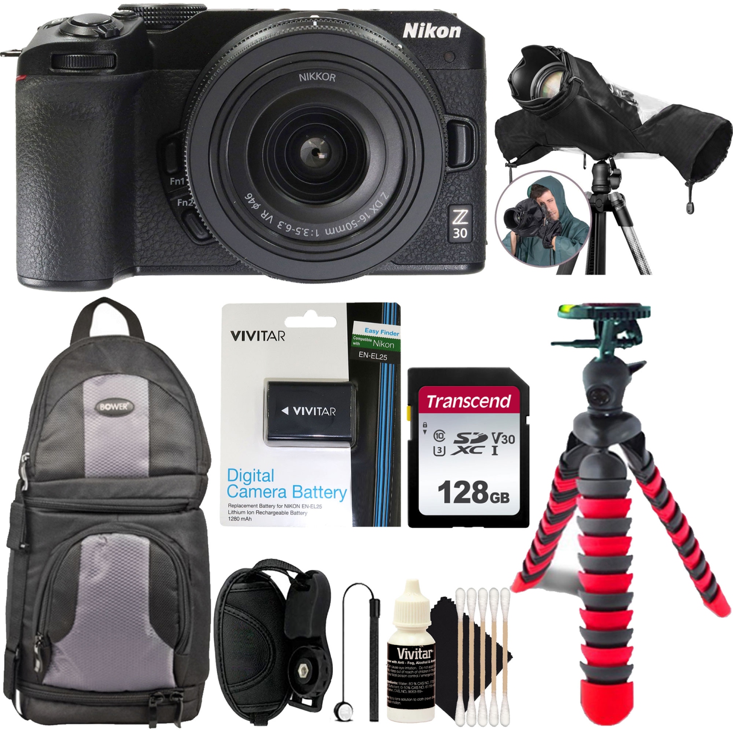 Nikon Z30 Mirrorless Camera with DX 16-50mm Lens Black Tourists' Favorite Bundle