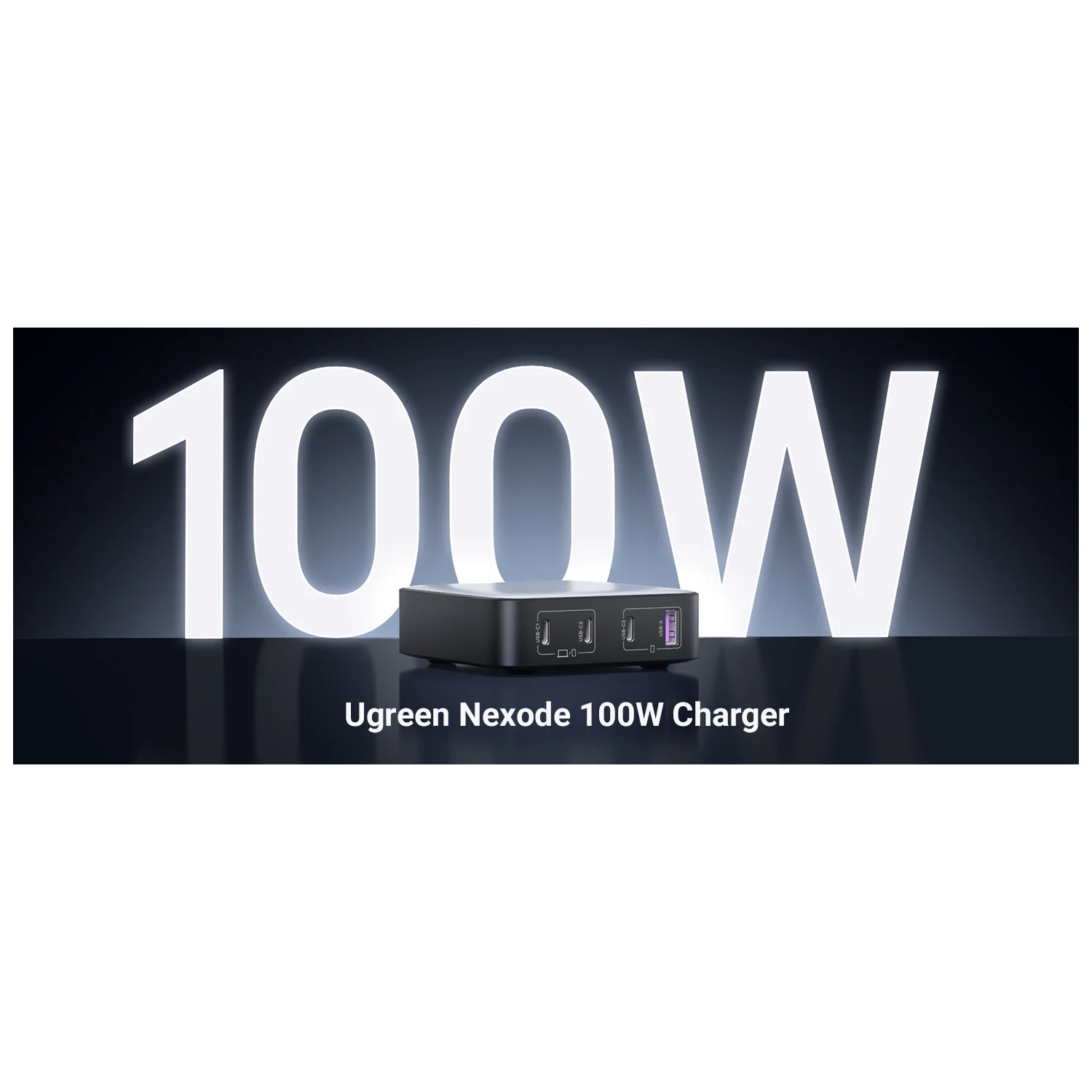 UGREEN 100W GaN Desktop Fast Charger - 1x USB A, 3x USB-C