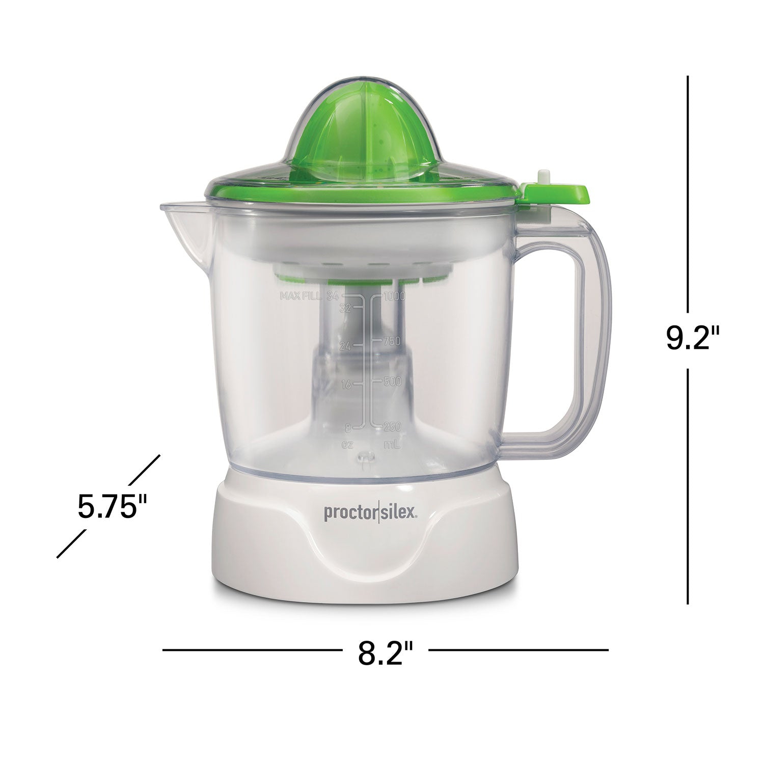 Proctor Silex - Electric Citrus Press, 1 Litre Capacity, Pulp Control, White