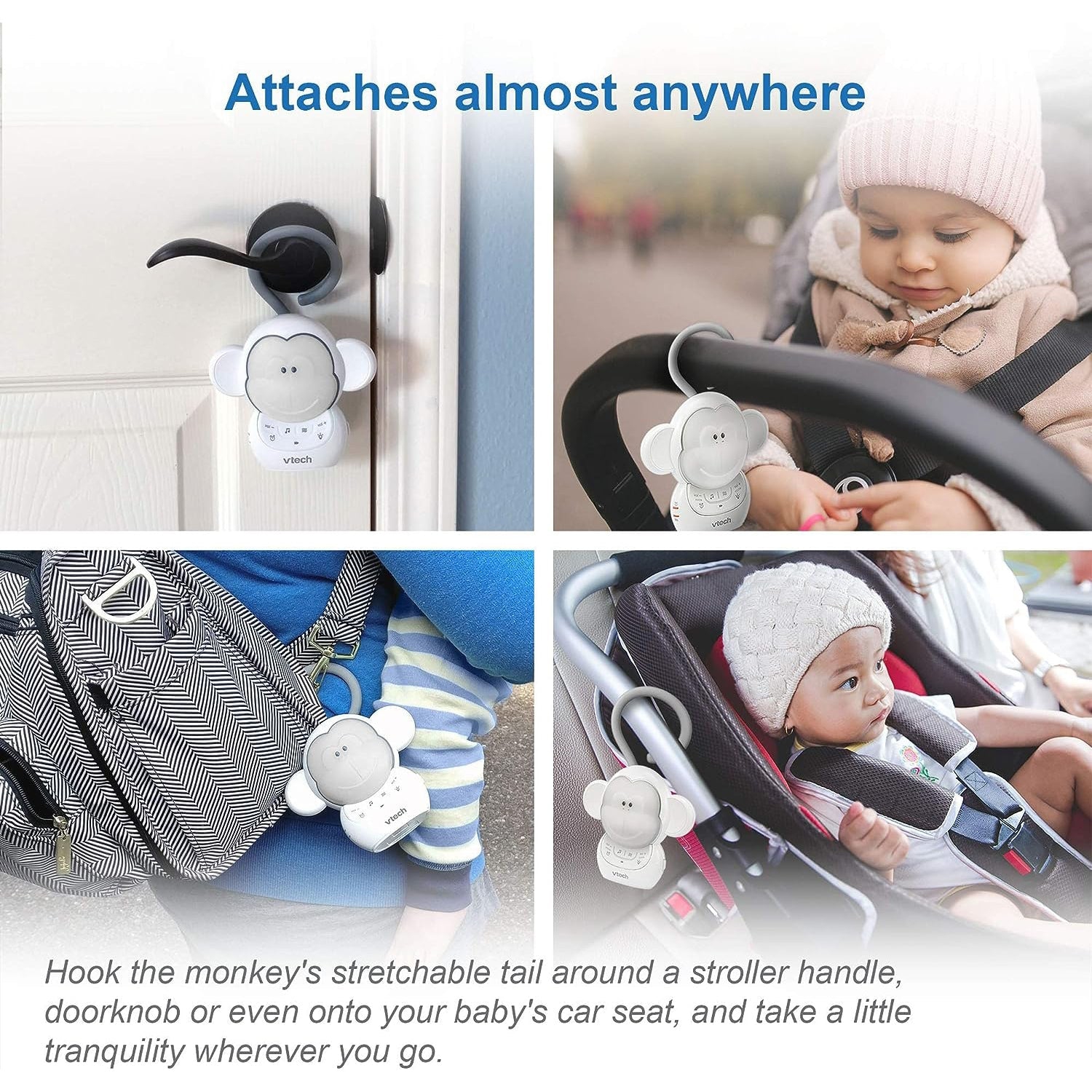 Système sonore apaisant portatif Myla the Monkey de VTech pour bébé, berceuse et veilleuse