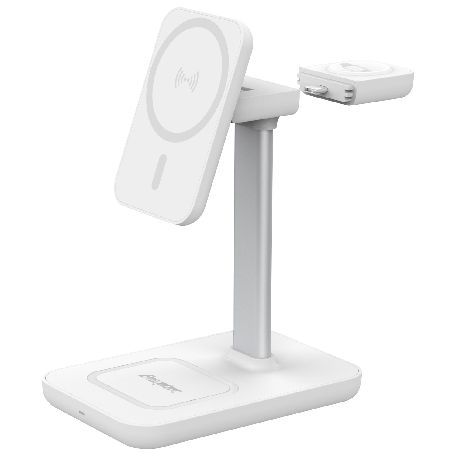 Support de chargement magnétique sans fil 3-en-1 de 7,5 W d'Energizer - Blanc